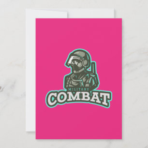 Convite Emblema de Esports de Combate Logotipo do Guerre