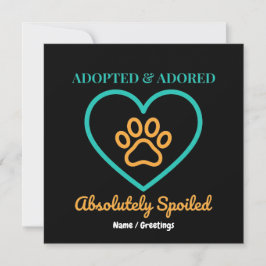 Convite Emblema Oficial de Pet Resgatado Adotado Amado e M