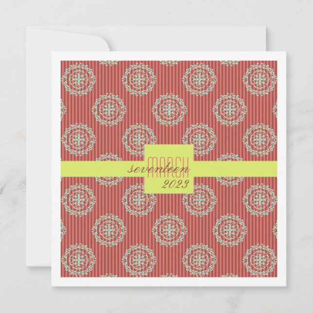 Convite Emblemas Salvar o Modelo de Data (Frente)