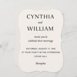 Convite Embossed Cutout - Wedding Invitation