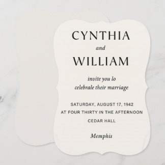 Convite Embossed Cutout - Wedding Invitation