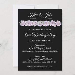 Convite Embraço Orquídea Branca-Convite para Casamento -