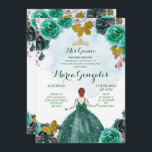 Convite Emerald Green & Dourada Borboleta Mis Quince 2<br><div class="desc">Emerald Green & Dourada Borboleta Mis Quince 2 ConviteMis Quince Anos,  15 Birthday</div>
