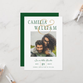 Convite Emerald Green - FOTO Dourada do casamento Salve a