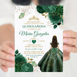 Convite Emerald Green Mexicano Quinceañera Butterfly<br><div class="desc">Emerald Green Mexicano Charra Quinceañera Butterfly Convite Mis Quince 15 Anos,  16º aniversário</div>