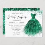 Convite Emerald Green Teal Glitter Gown Sweet 16 Party<br><div class="desc">Emerald Green Teal Glitter Gown Sweet 16 Convite de festas Veja várias variações de cor na coleção abaixo ou em nossa loja. Obrigado!</div>