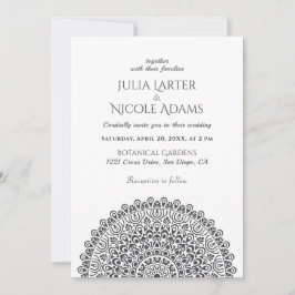 Convite Emerald Green Wild Amazon Forest Mandala Wedding