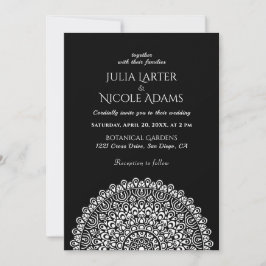 Convite Emerald Green Wild Amazon Forest Mandala Wedding I