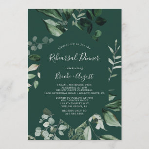 Convite Emerald Greenery   Janto de ensaio verde