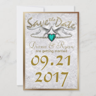 Convite Emerald Heart Salve a Data