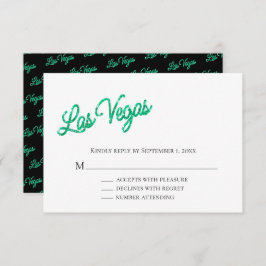 Convite Emerald Las Vegas Sparkles Wedds RSVP