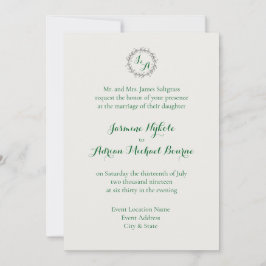 Convite Emerald Vine Wedding