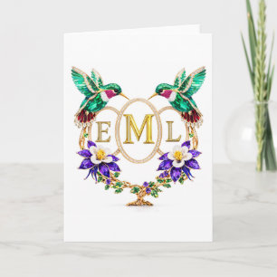 Convite EML Beija-flor Qualquer Letras Personalizadas Casa