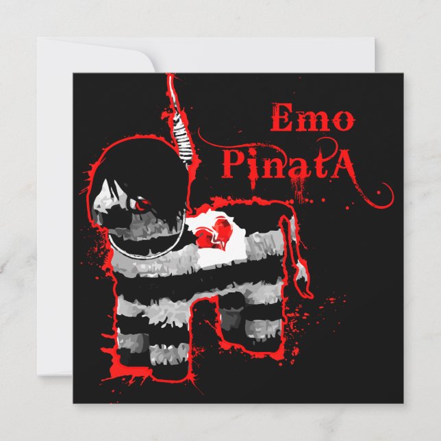 Convite emo pinata (Frente)