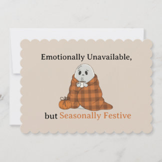 Convite Emocionalmente Indisponível, mas Festivo Sazonalme