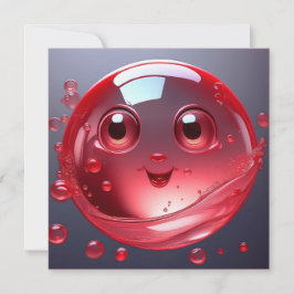 Convite Emoji (bolha de água vermelha)