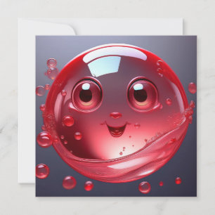 Convite Emoji (bolha de água vermelha)