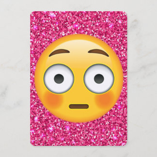 Convite emoji cor-de-rosa