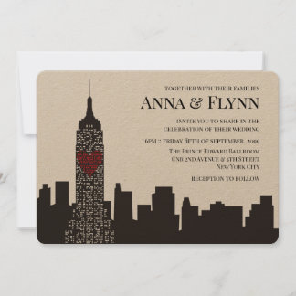 Convite Empire State Nova Iorque Skyline Cityscape