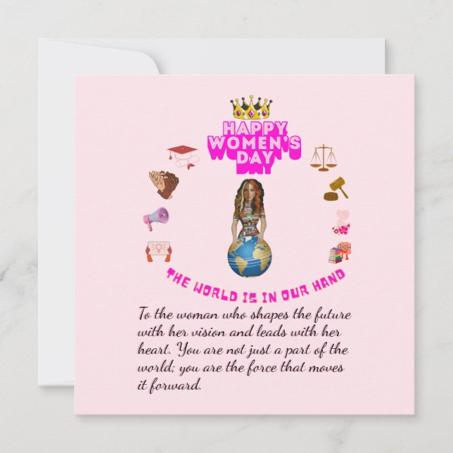 Convite Empowered to lead happy women's day (Frente)