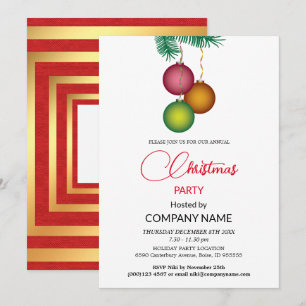 Convite Empresa de decorações de árvores e mistos de Natal