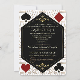Convite Empresa de Noite de Cassino Apreciação de Cliente 