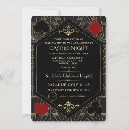 Convite Empresa de Noite de Cassino Dia de Apreciação do C