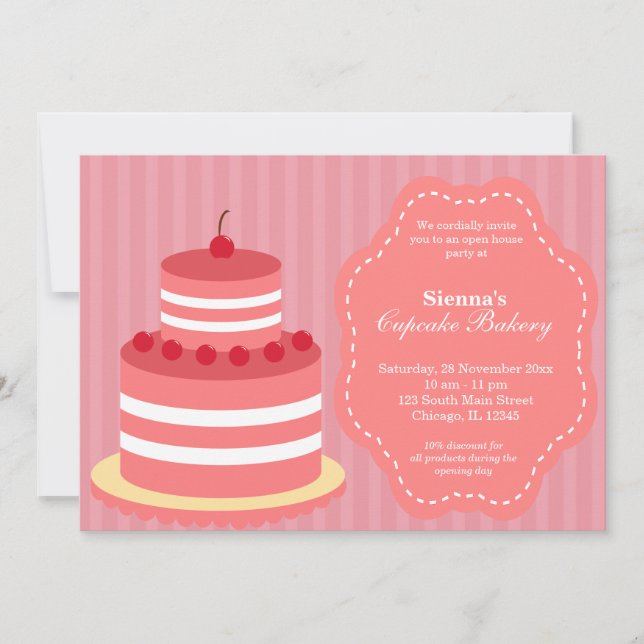 Convite Empresa Open House Bakery (Frente)