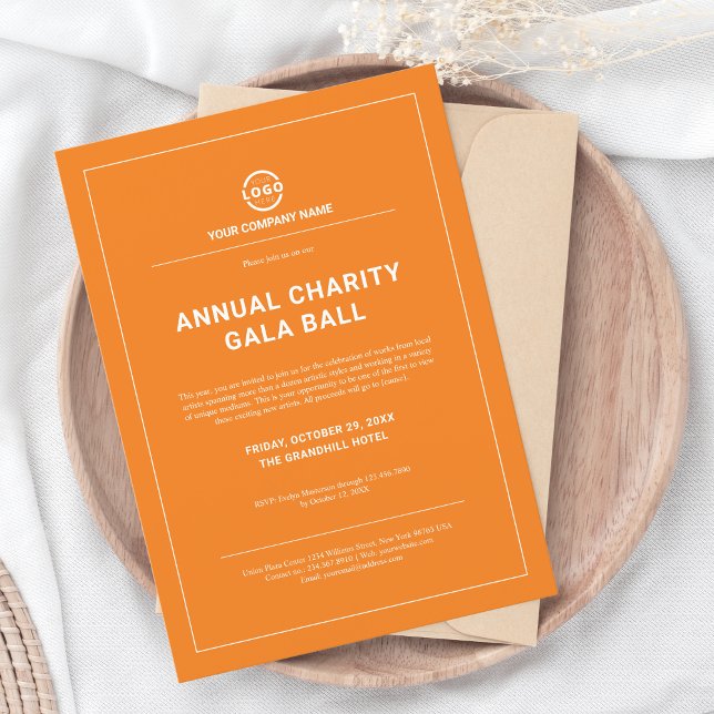 Convite Empresa Personalizada Grupo Corporativo Laranja (Criador carregado)