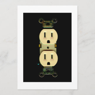 Convite Empresas elétricas de eletricidade de tomada por e