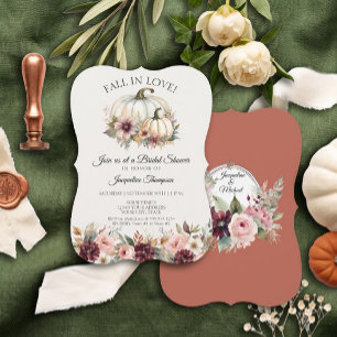 Convite Enamorada com Flor de Abóbora Terracota Nupcial