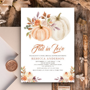 Convite Enamorada Floral Terroso Abóbora Chá de Bebê de No
