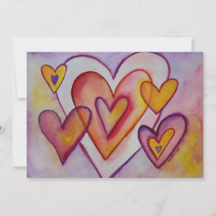 Convite Encaixando Corações de Amor Convidados ou Convit