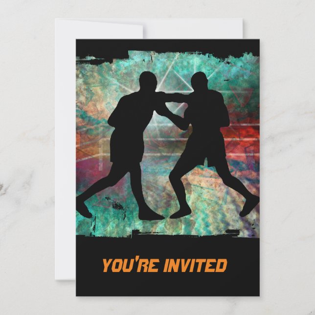 Convite Encaixotamento resistente & corajoso no anel (Frente)