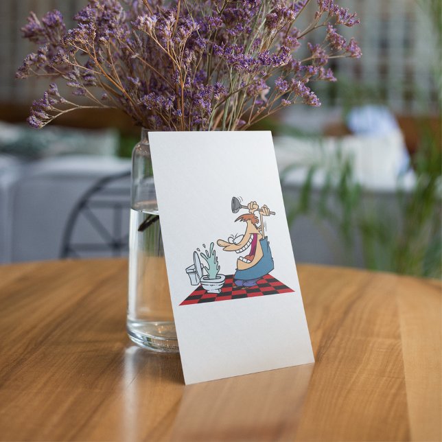 Convite Encanador Engraçado Desbloqueando Um Banheiro (Criador carregado)