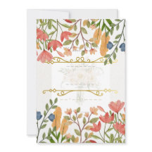 Convite Encantador de Casamento de Simplicidade