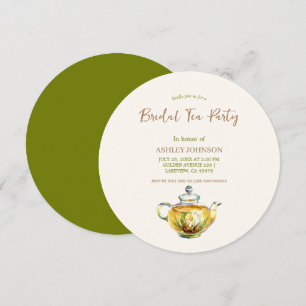 Convite Encantadora Festa de Chá de Camomila para Noivas