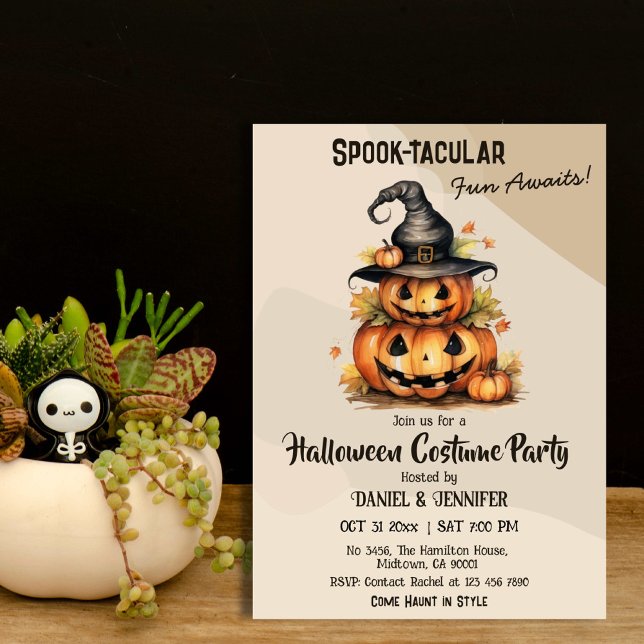 Convite Encantando a festa do Dia das Bruxas da Bruxa Enca (Criador carregado)