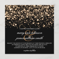 Encanto da meia-noite Dourado do casamento