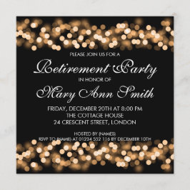 Convite Encanto Dourado elegante de Hollywood do partido