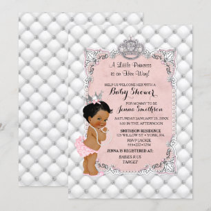 Convite Encanto étnico da princesa bebé dos diamantes da