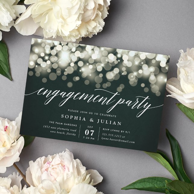 Convite Enchanted Evening | Engagement Party Invitation (Criador carregado)