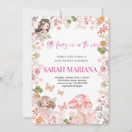 Convite Enchanted Fairy Baby Shower 