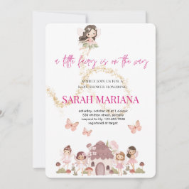 Convite Enchanted Fairy Baby Shower