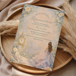 Convite Enchanted Fairytale Garden Quinceañera