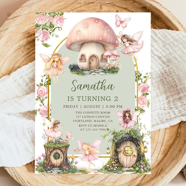 Convite Enchanted Forest Magical Fairy Birthday Invitation (Criador carregado)