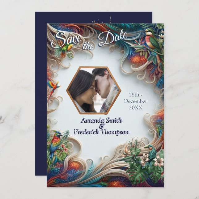 Convite Enchanted Magical Fantasy Creations  (Frente/Verso)