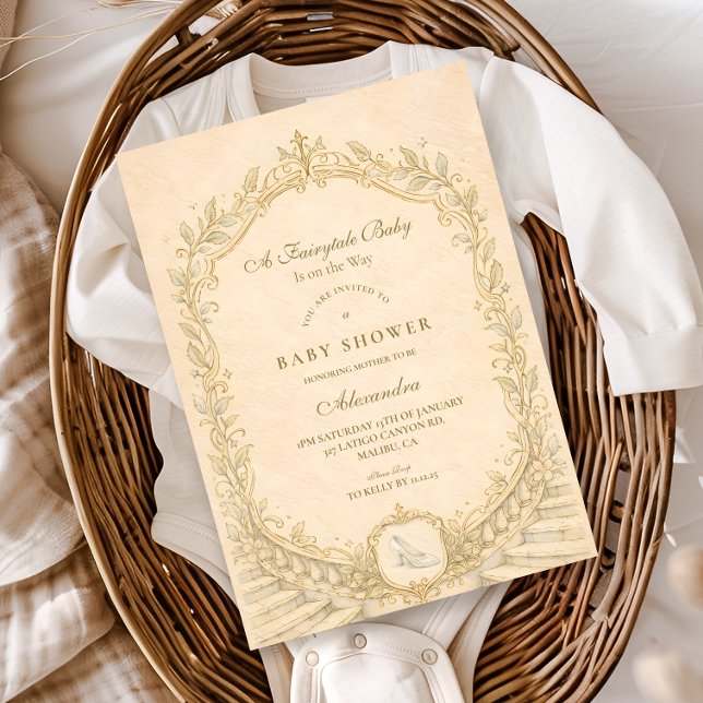 Convite Enchanted Storybook Baby Shower (Criador carregado)