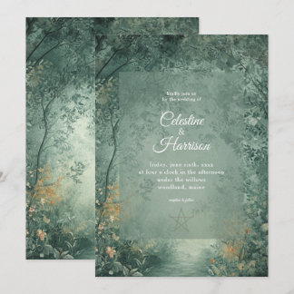 Convite Enchanted Witch's Forest Wedding