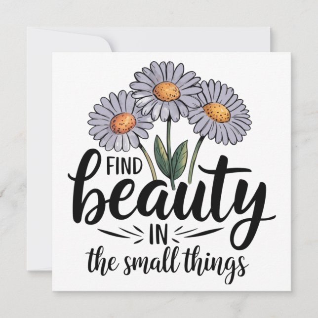 Convite Encontre beleza nas pequenas coisas (Frente)